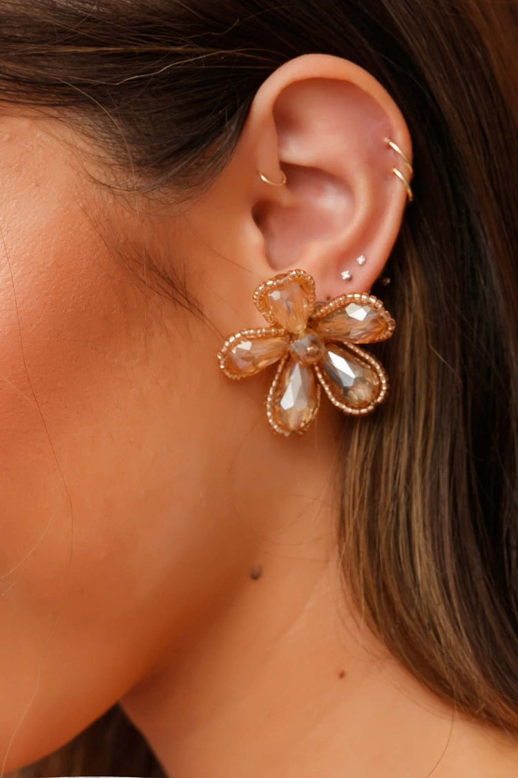 Eden Gold Earrings - Rose Gold ACCESSORIES Sage and Paije