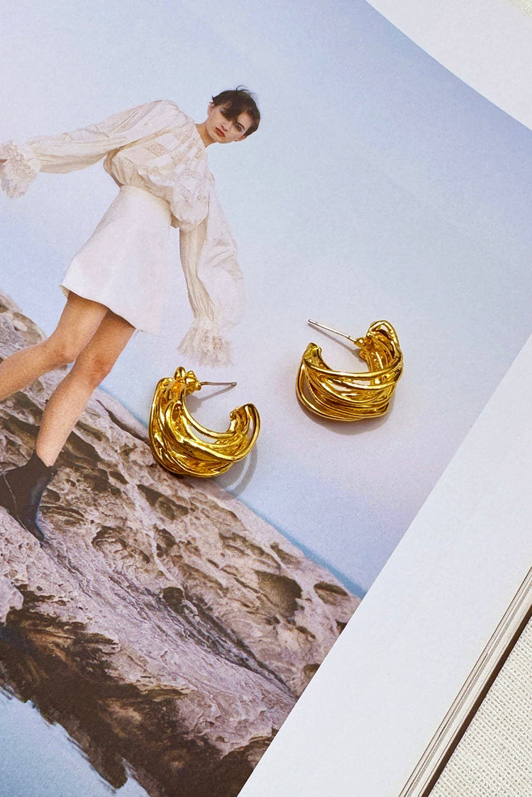 Salty Shasta Earrings - Gold ACCESSORIES Sage and Paije