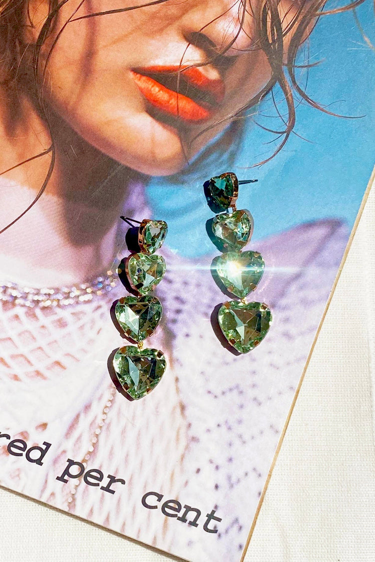 Days Of Love Earrings - Green ACCESSORIES Sage and Paije