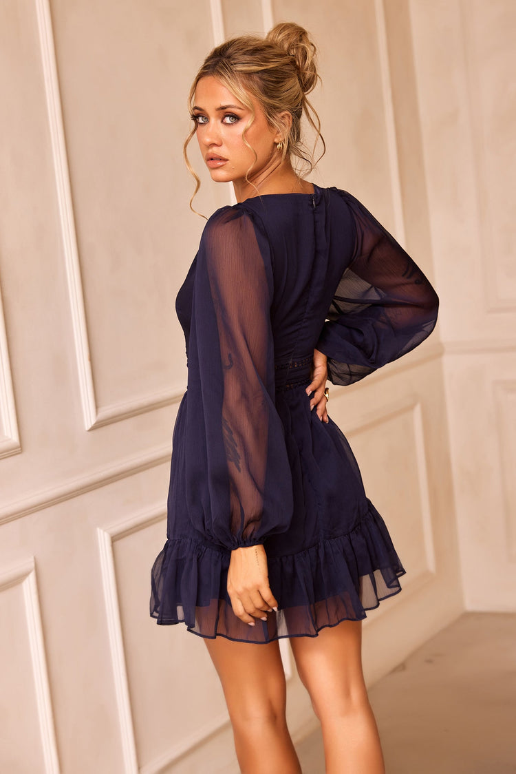 In Heaven Mini Dress - Navy DRESSES Sage and Paije