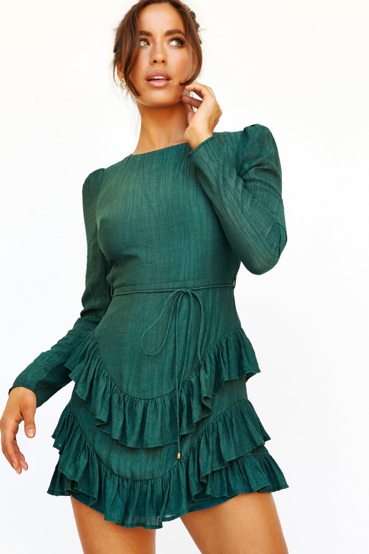 Skylar Mini Dress - Green DRESSES Sage and Paije