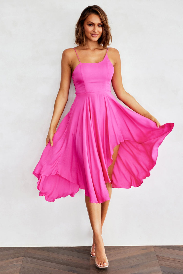 So Fine Midi Dress - Hot Pink DRESSES Sage and Paije