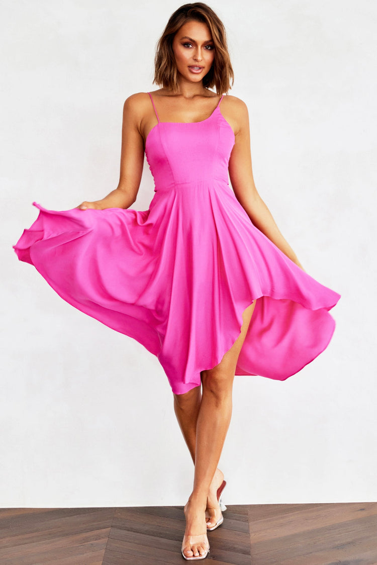 So Fine Midi Dress - Hot Pink DRESSES Sage and Paije