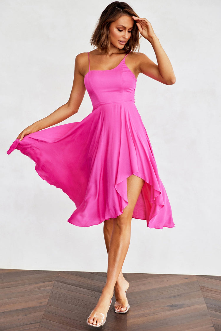 So Fine Midi Dress - Hot Pink DRESSES Sage and Paije