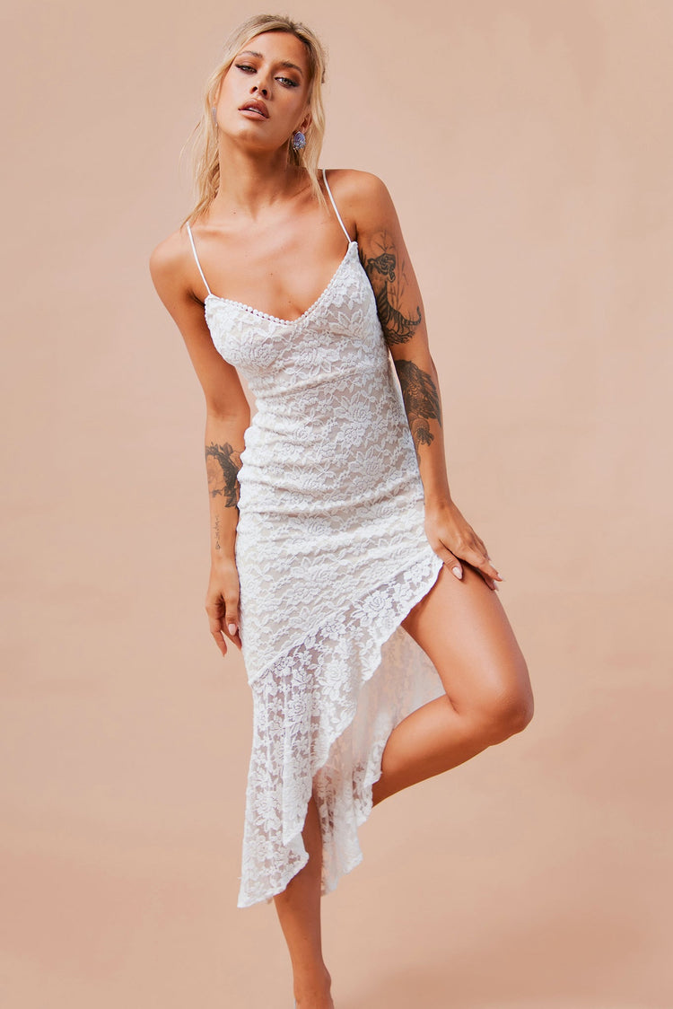 Living My Truth Midi Dress - White DRESSES Sage and Paije