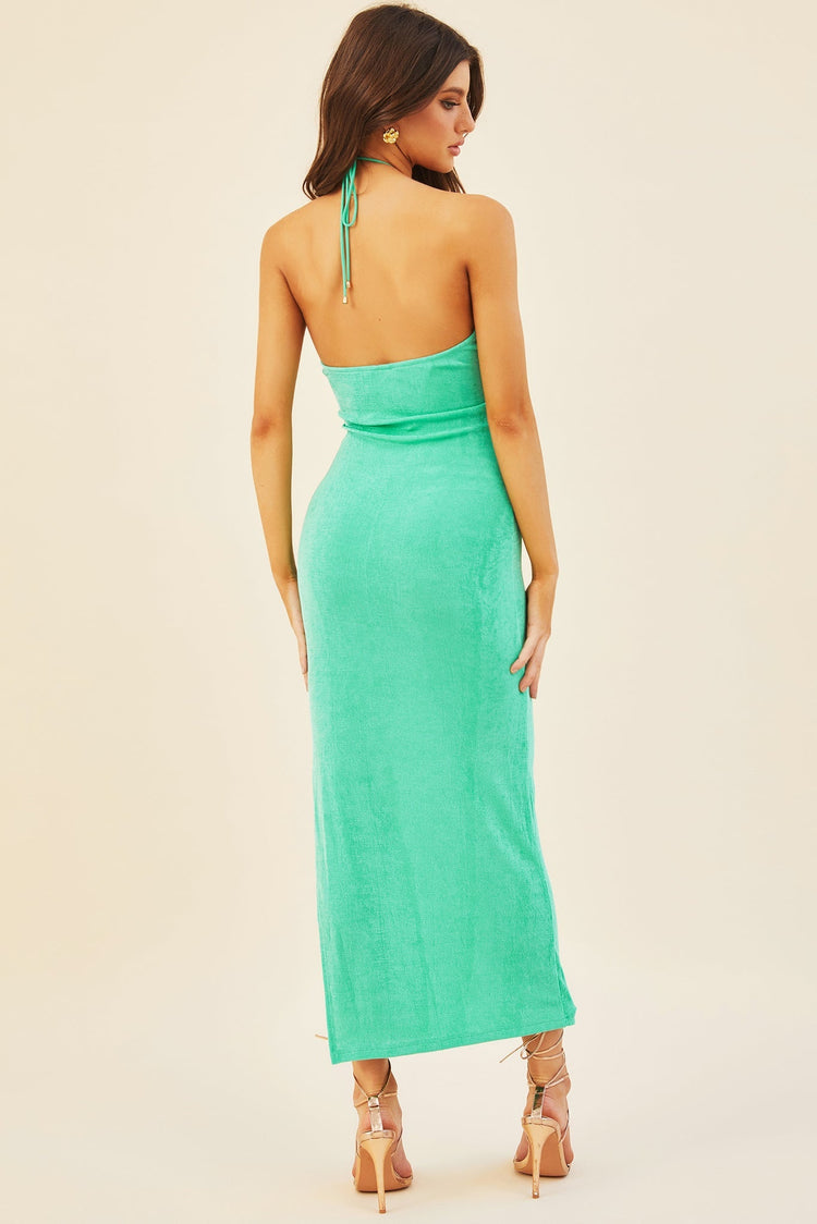 Right Now Midi Dress - Emerald DRESSES Sage and Paije