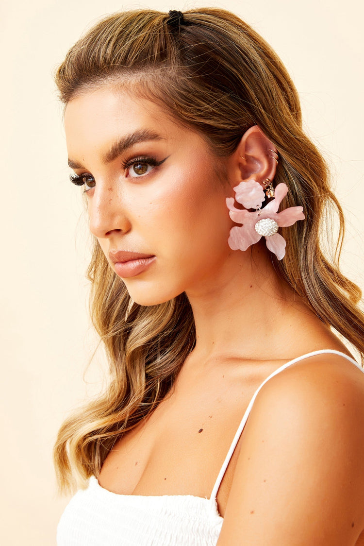 Lorena Earrings - Pink ACCESSORIES Sage and Paije