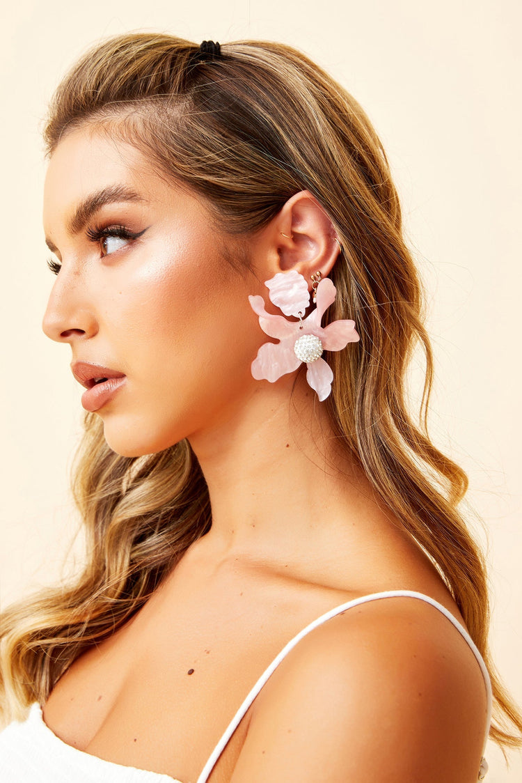 Lorena Earrings - Pink ACCESSORIES Sage and Paije