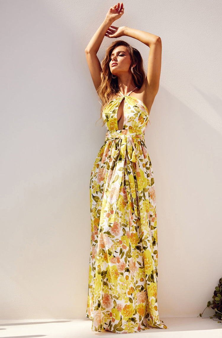 Amelie Maxi Dress - Yellow | Sage and Paige AUS.