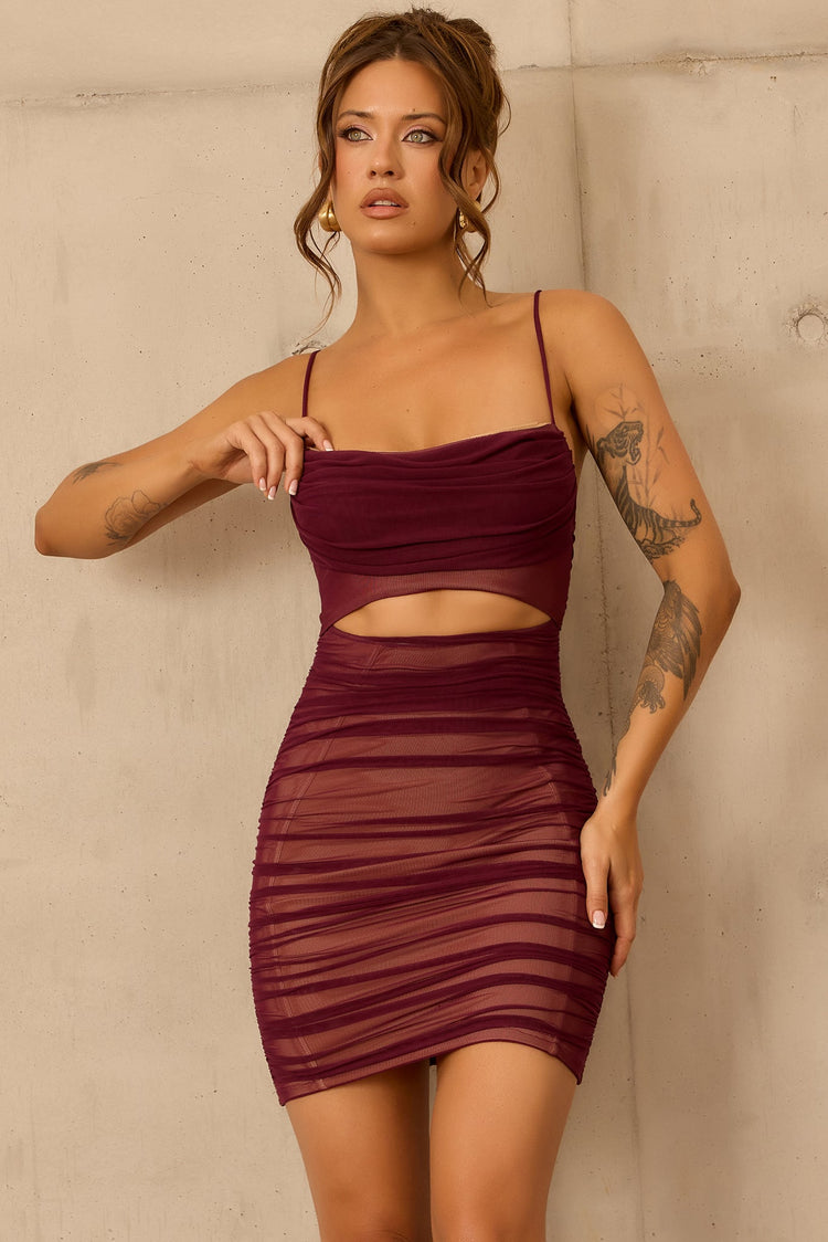 More Thoughts Mini Dress - Plum