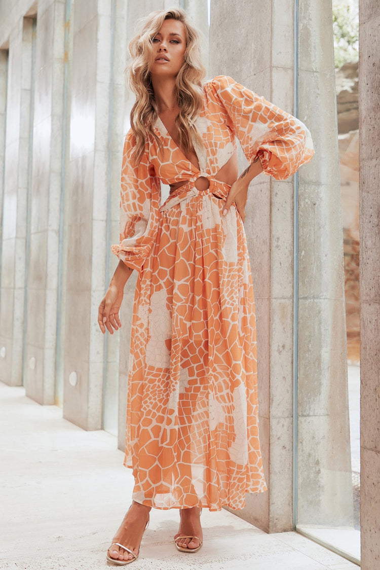 Here & There Maxi Dress - Orange DRESSES Sage and Paije