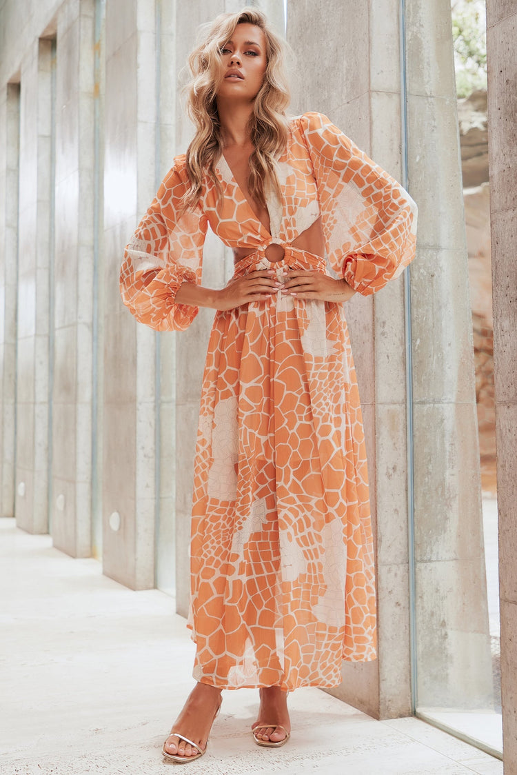 Here & There Maxi Dress - Orange DRESSES Sage and Paije