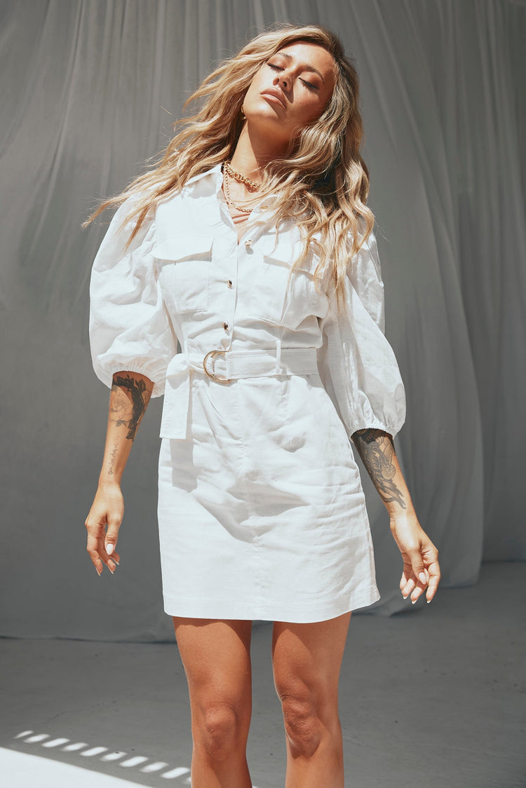 Over The Horizon Mini Dress - White DRESSES Sage and Paije