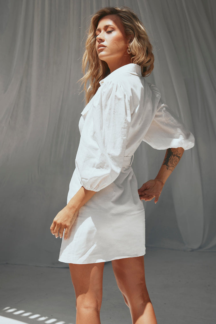 Over The Horizon Mini Dress - White DRESSES Sage and Paije
