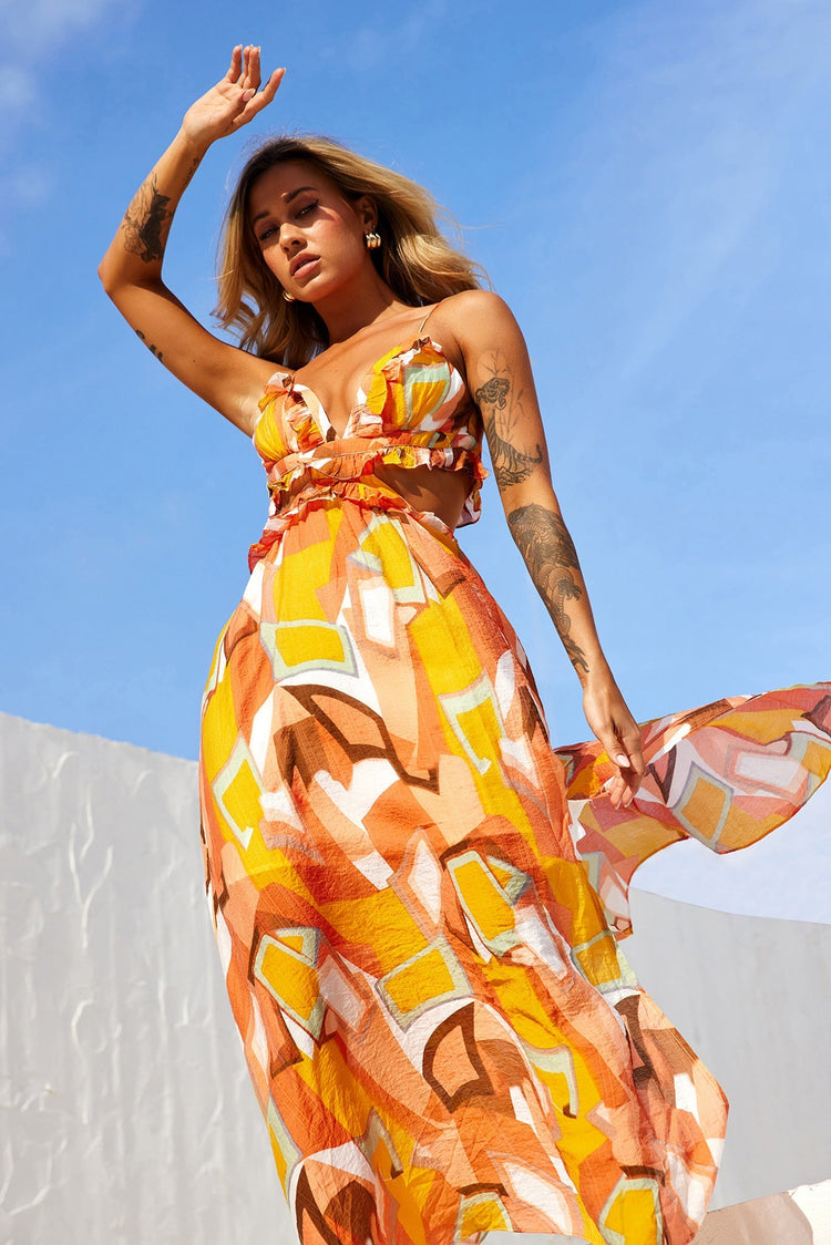 Meanwhile Maxi Dress - Orange DRESSES Sage and Paije