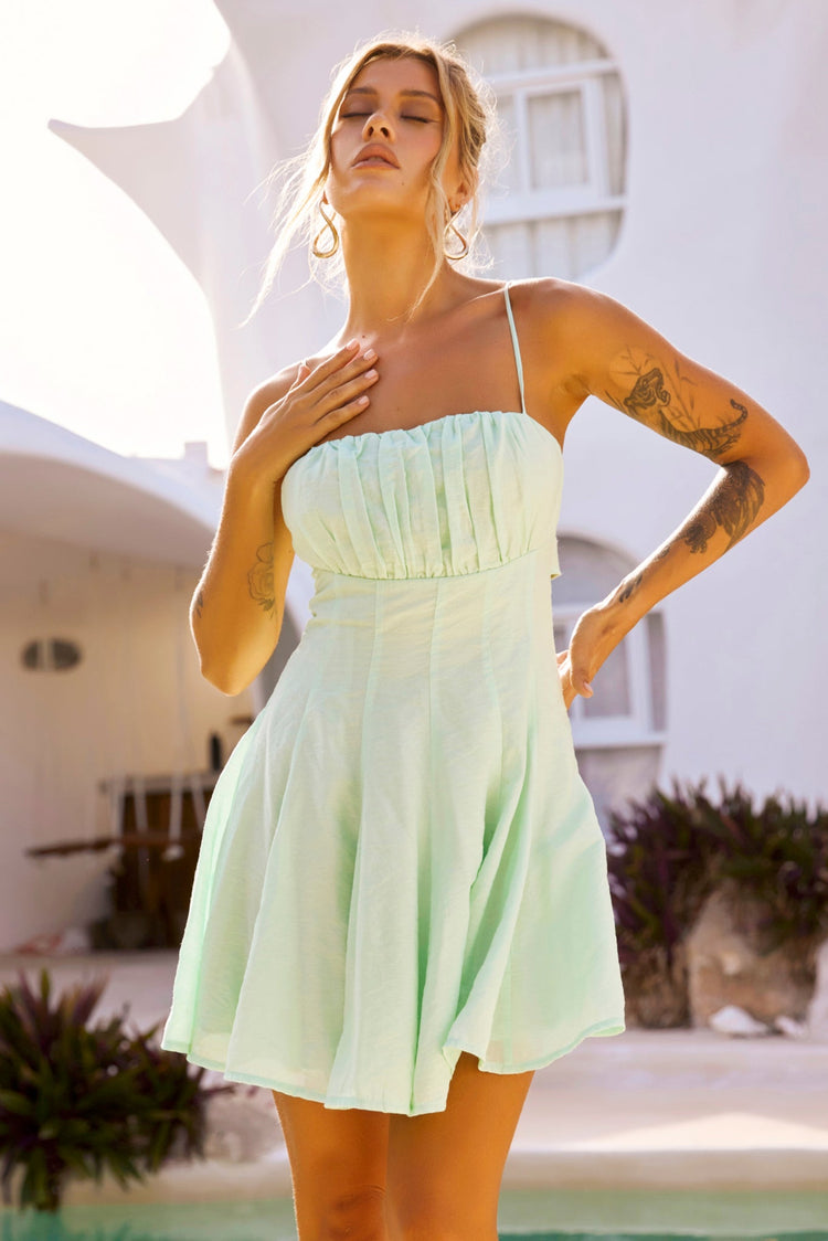 Bali Seashell Mini Dress - Mint DRESSES Sage and Paije