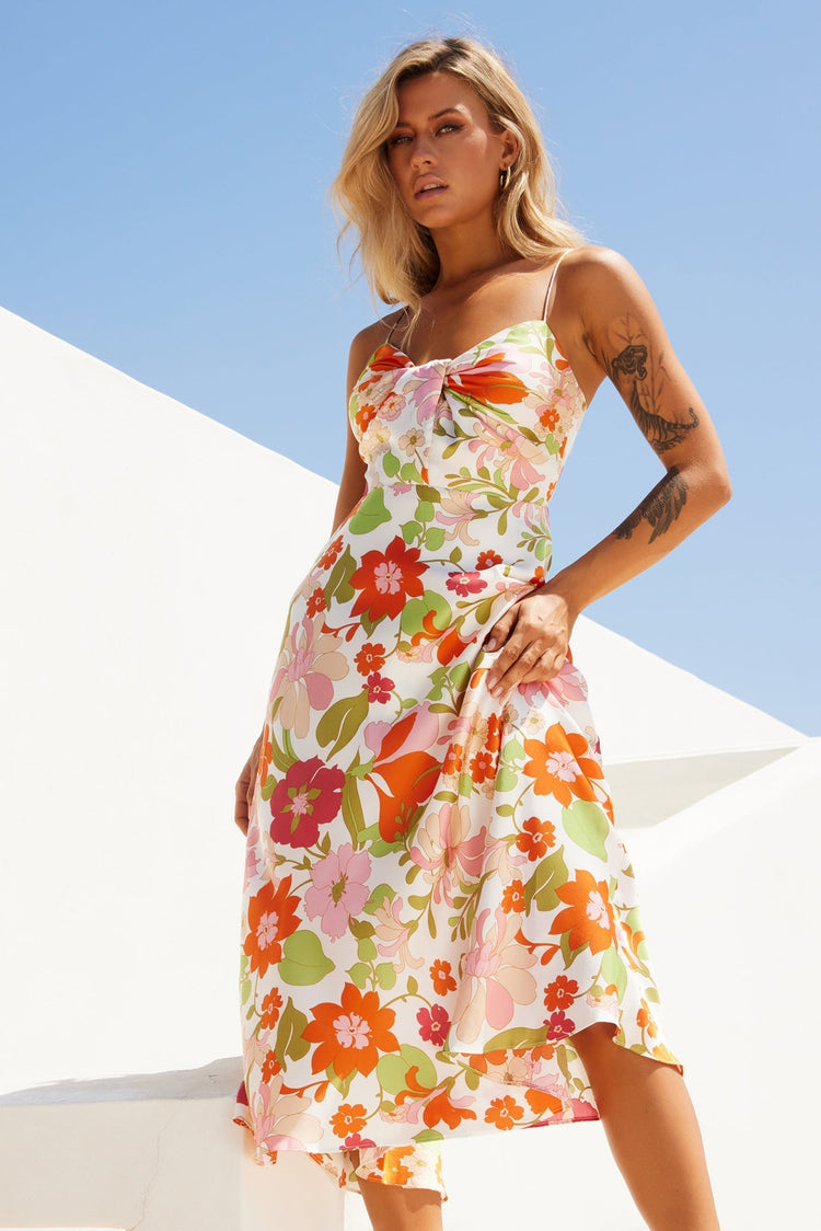 Jedda Midi Dress - Orange DRESSES Sage and Paije