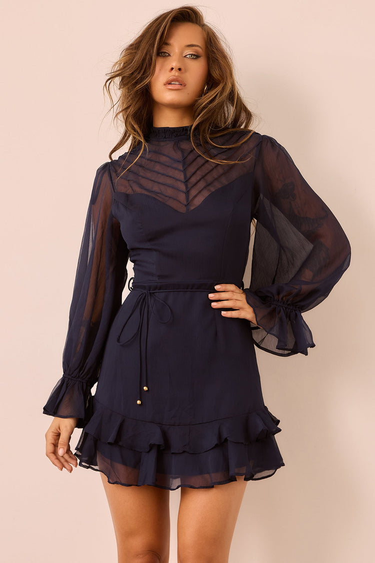 Look Into The Sun Mini Dress - Navy DRESSES Sage and Paije