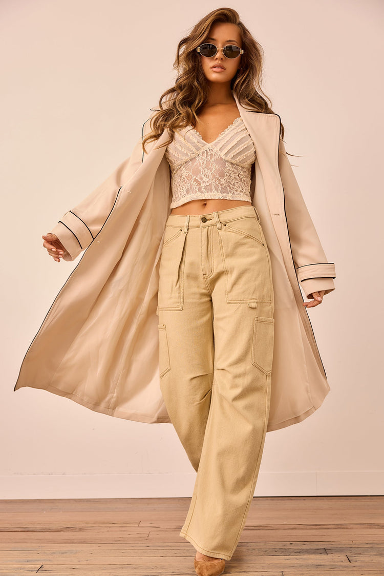 Calla Lilly Trench Coat - Beige OUTWEARS Sage and Paije