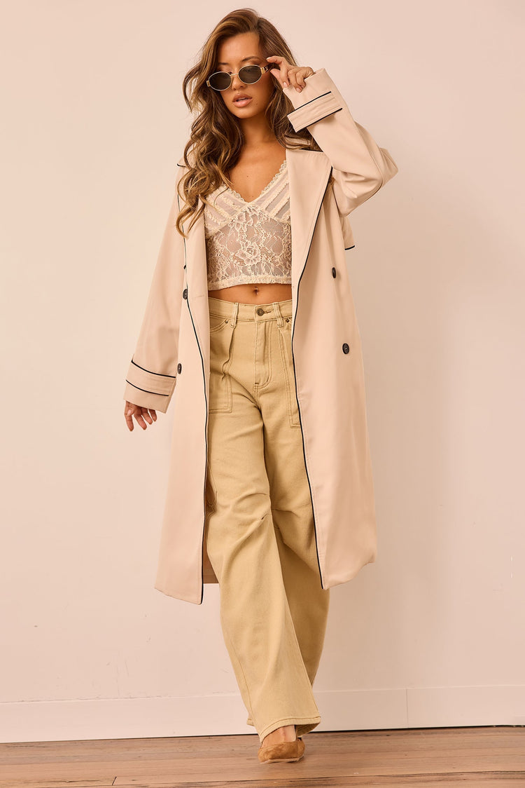 Calla Lilly Trench Coat - Beige OUTWEARS Sage and Paije