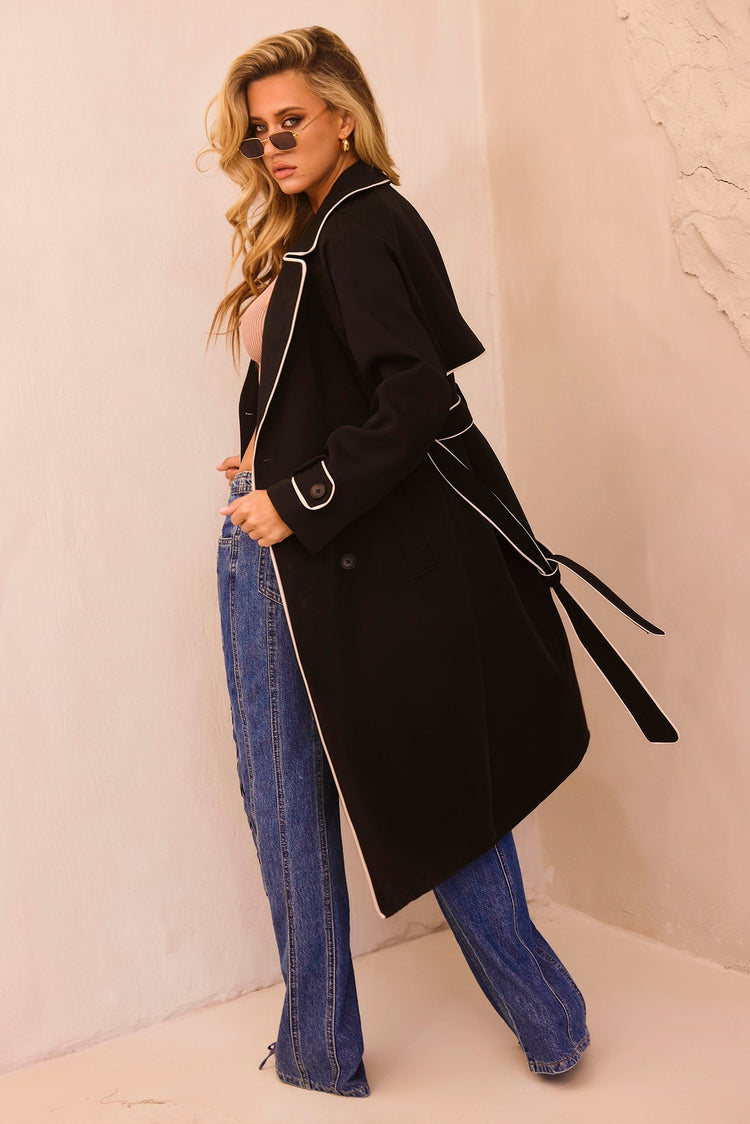 Calla Lilly Trench Coat - Black OUTWEARS Sage and Paije
