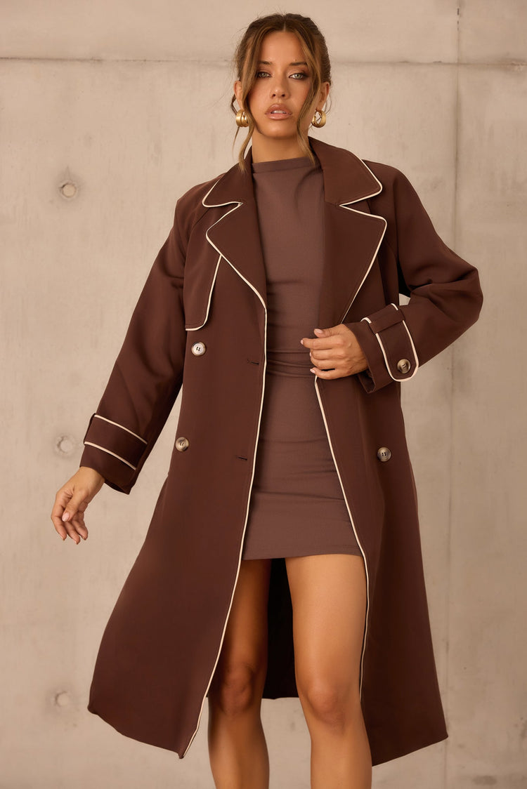 Calla Lilly Trench Coat - Espresso OUTWEARS Sage and Paije