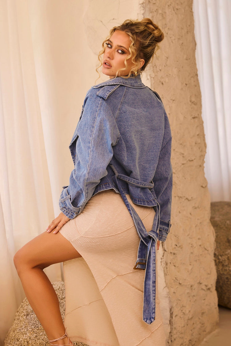 Izzie Denim Jacket - Denim Blue OUTWEARS Sage and Paije