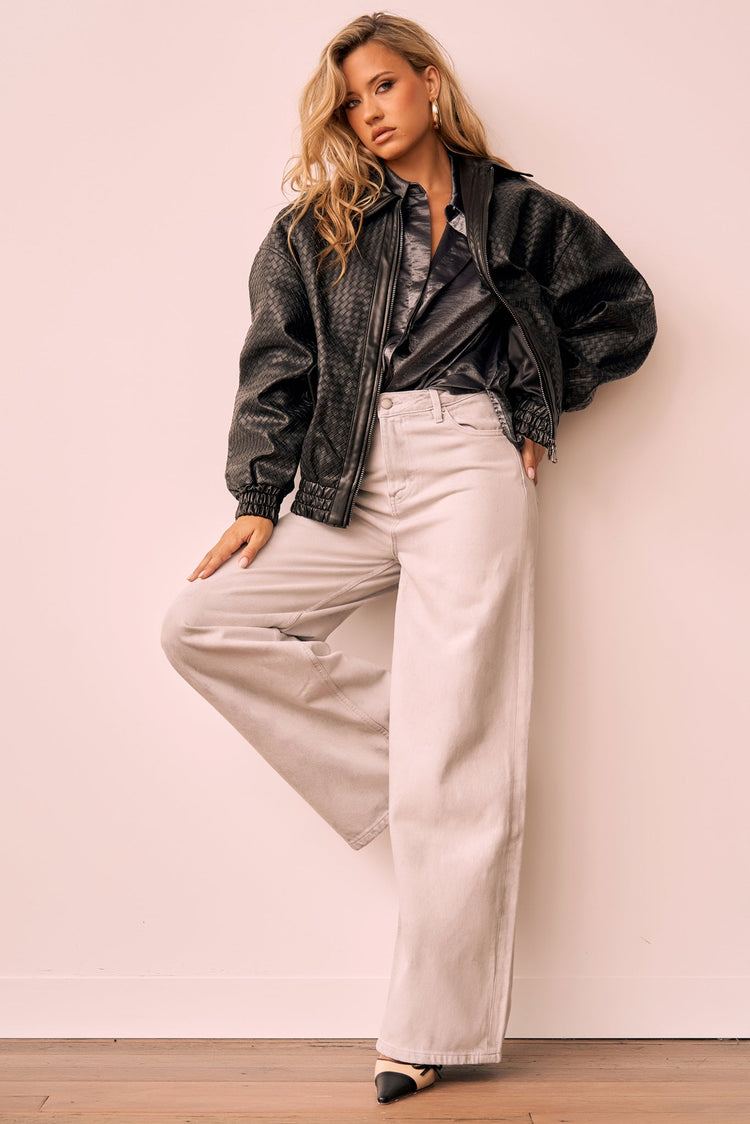 Singin' In The Wind Vegan Leather Jacket - Black OUTWEARS Sage and Paije