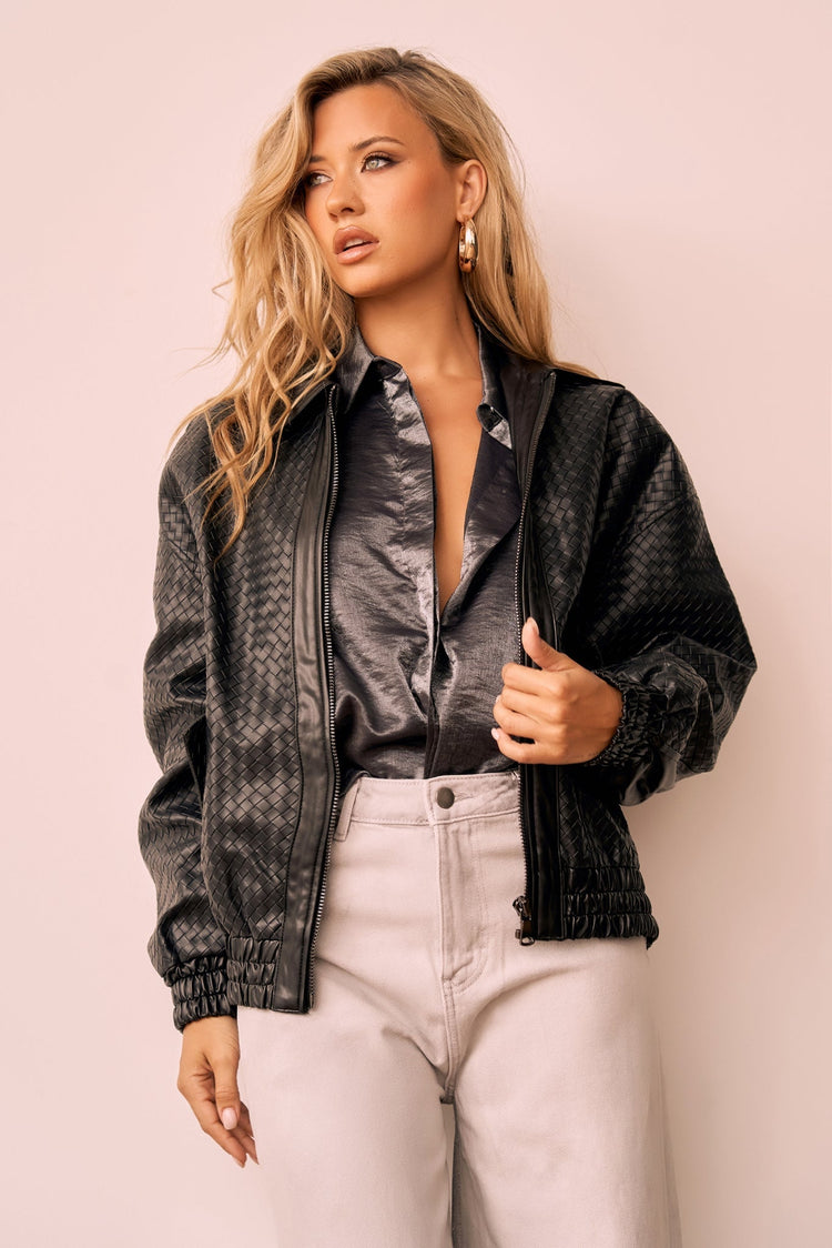 Singin' In The Wind Vegan Leather Jacket - Black OUTWEARS Sage and Paije