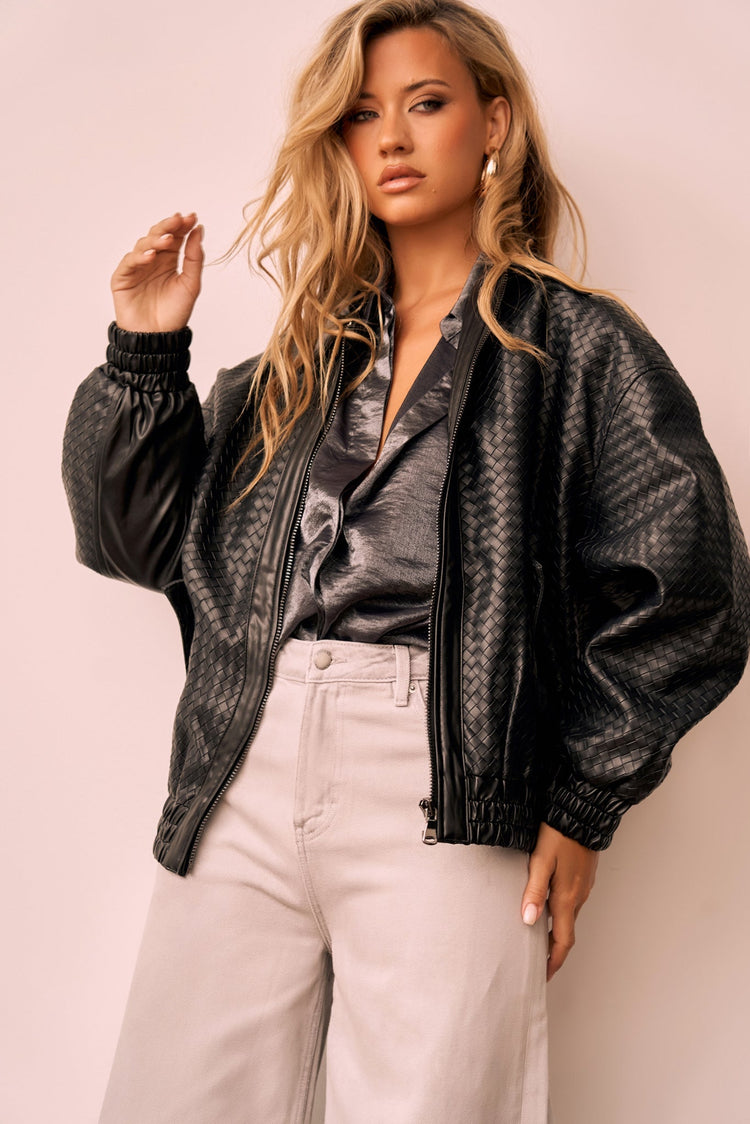 Singin' In The Wind Vegan Leather Jacket - Black OUTWEARS Sage and Paije