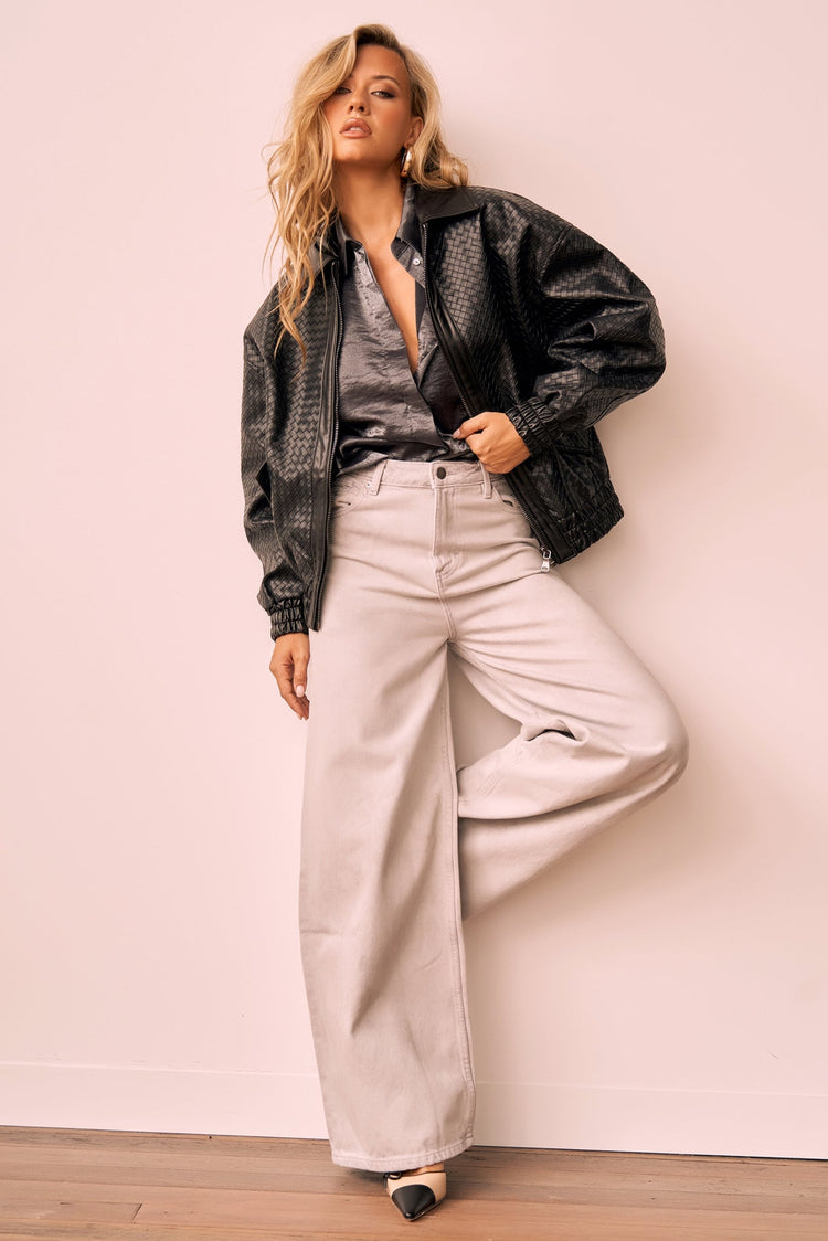 Singin' In The Wind Vegan Leather Jacket - Black OUTWEARS Sage and Paije