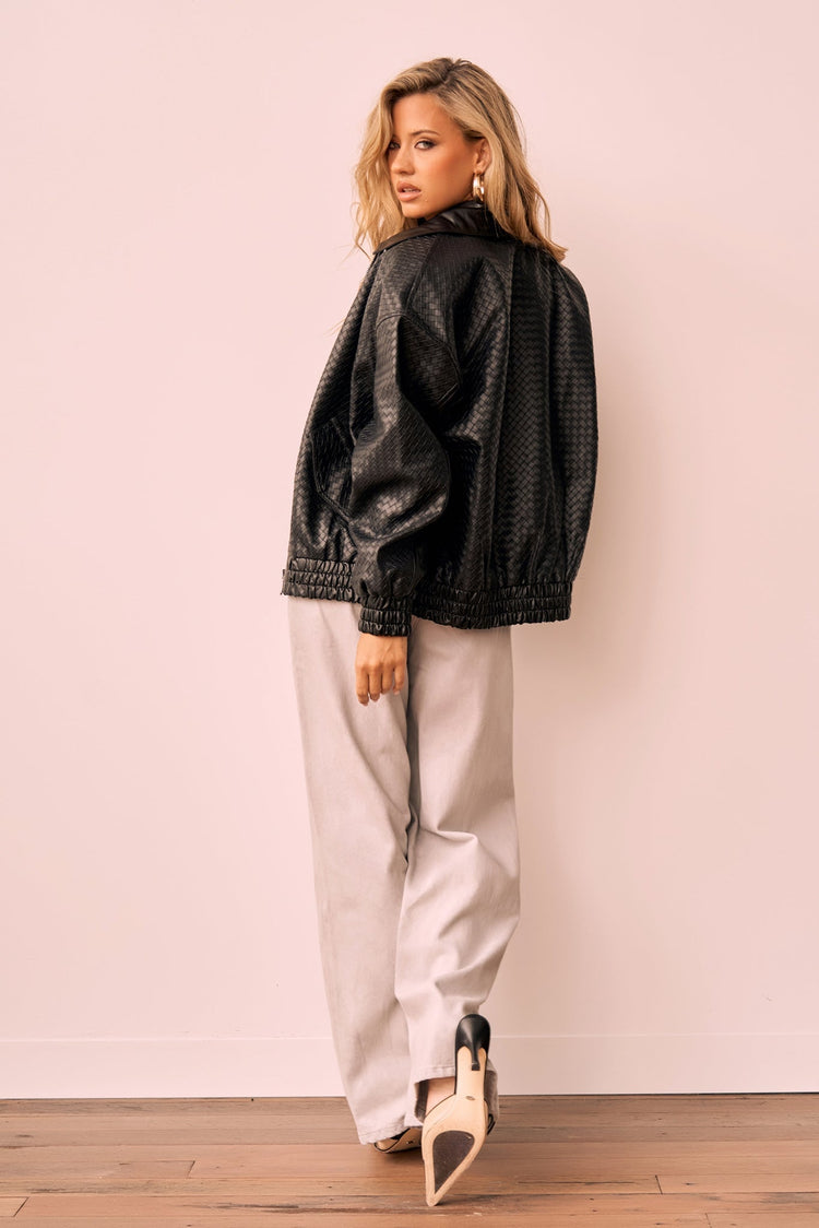 Singin' In The Wind Vegan Leather Jacket - Black OUTWEARS Sage and Paije