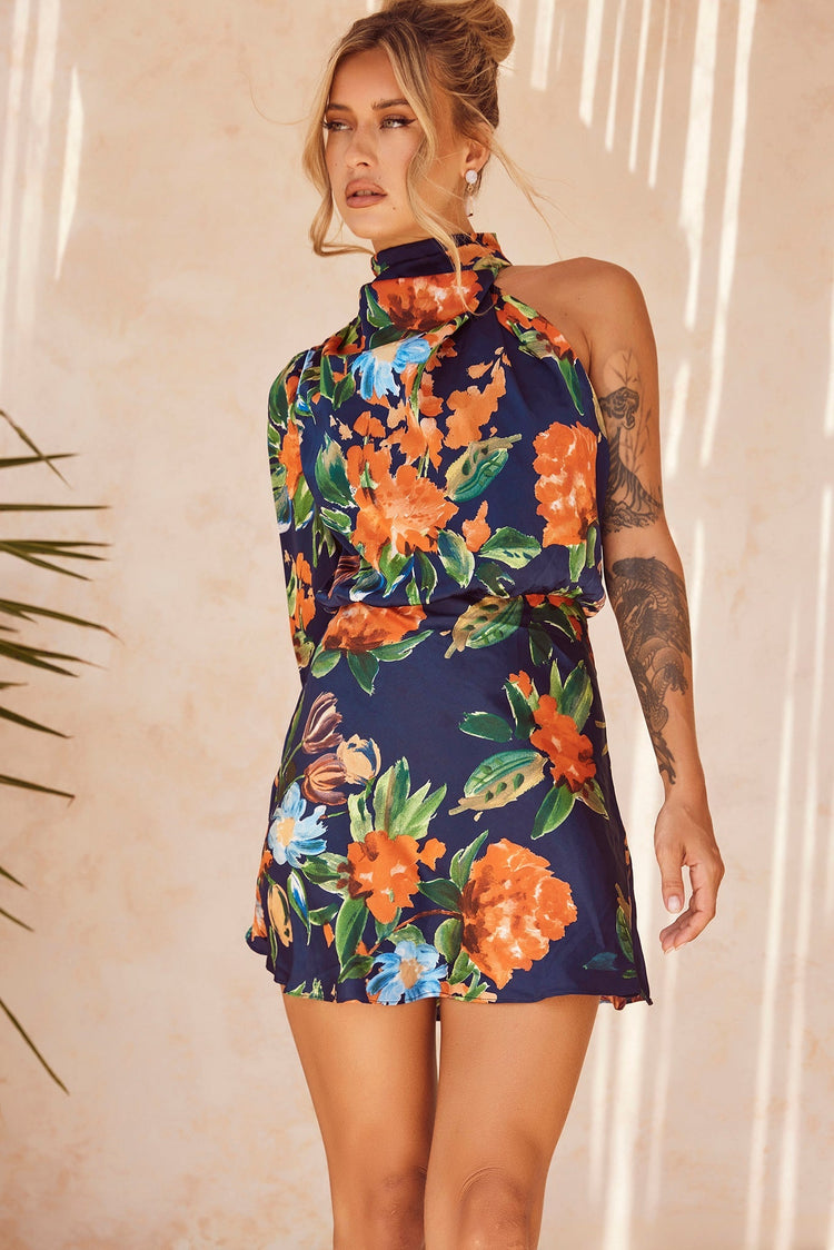 Dance Forever Mini Dress - Navy Multi DRESSES Sage and Paije