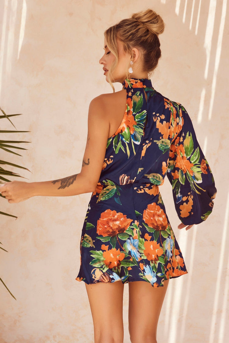 Dance Forever Mini Dress - Navy Multi DRESSES Sage and Paije