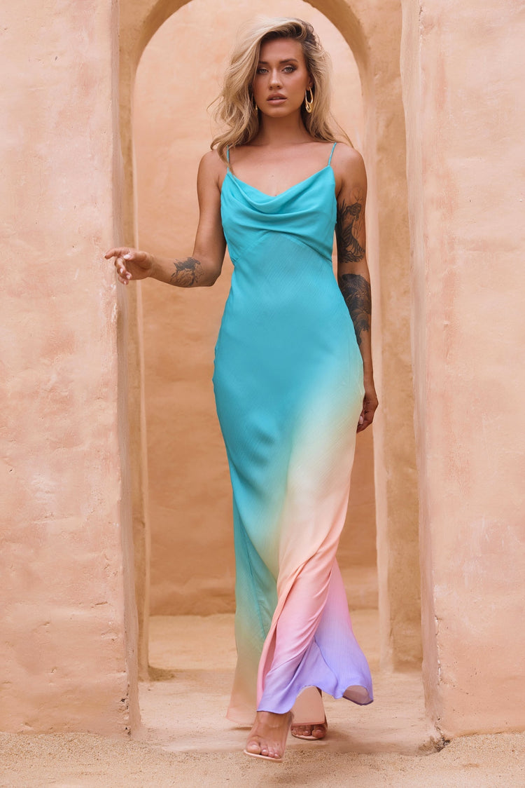 Hutch The Ridge Maxi Dress - Ocean Multi DRESSES Sage and Paije