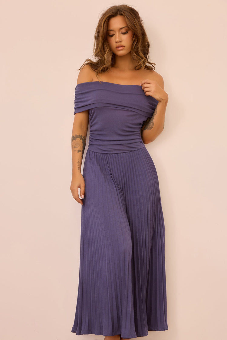 Refined Edge Jersey Maxi Dress - Midnight Blue DRESSES Sage and Paije