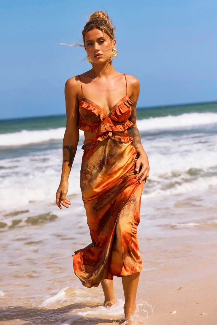 Bohemian Nights Maxi Dress - Orange DRESSES Sage and Paije