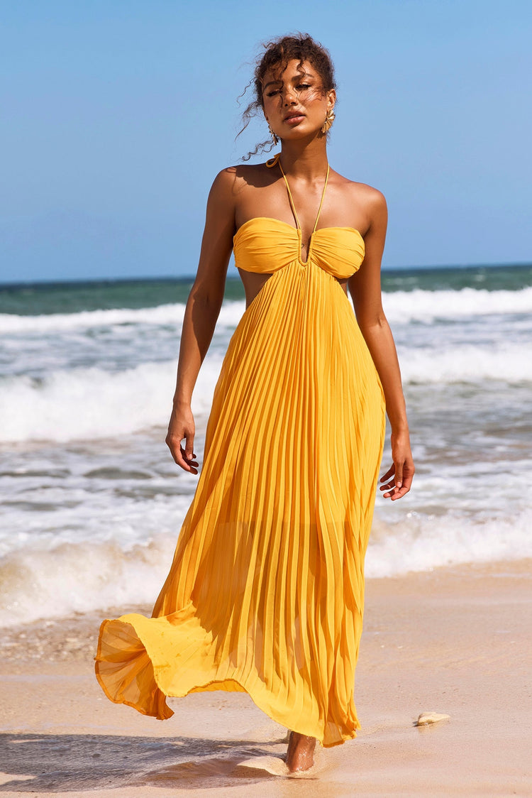 Martini Maxi Dress - Yellow DRESSES Sage and Paije
