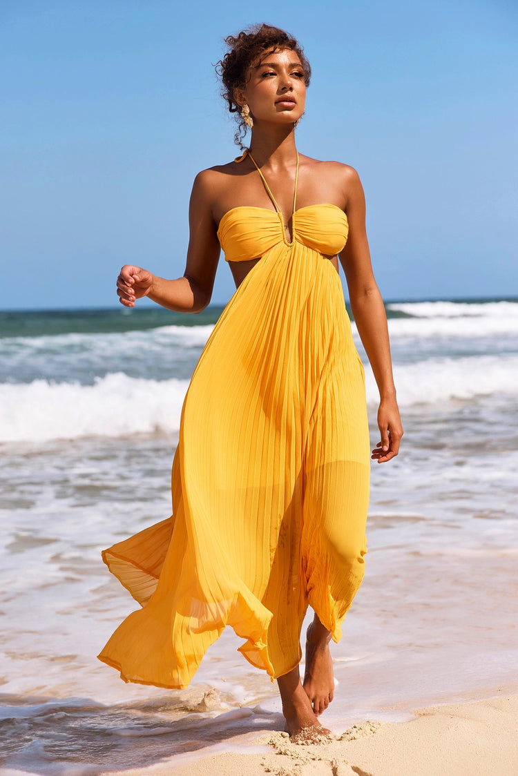 Martini Maxi Dress - Yellow DRESSES Sage and Paije