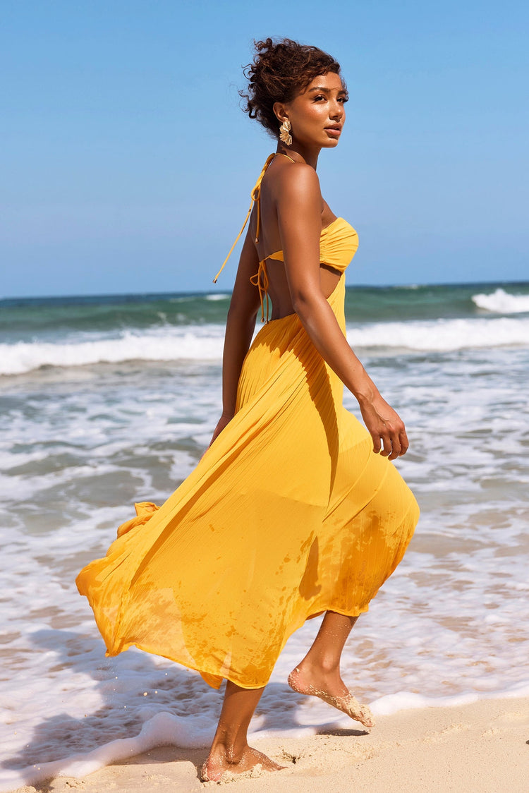 Martini Maxi Dress - Yellow DRESSES Sage and Paije