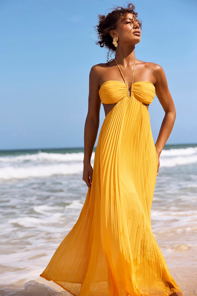 Martini Maxi Dress - Yellow DRESSES Sage and Paije