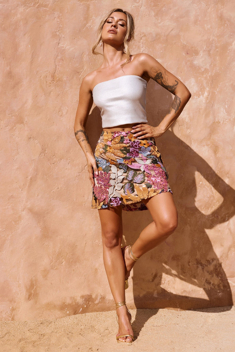 Cabo Mini Skirt - Black Multi BOTTOMS Sage and Paije