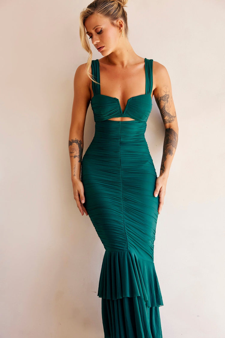 Eternal Muse Maxi Dress - Forest Green DRESSES Sage and Paije