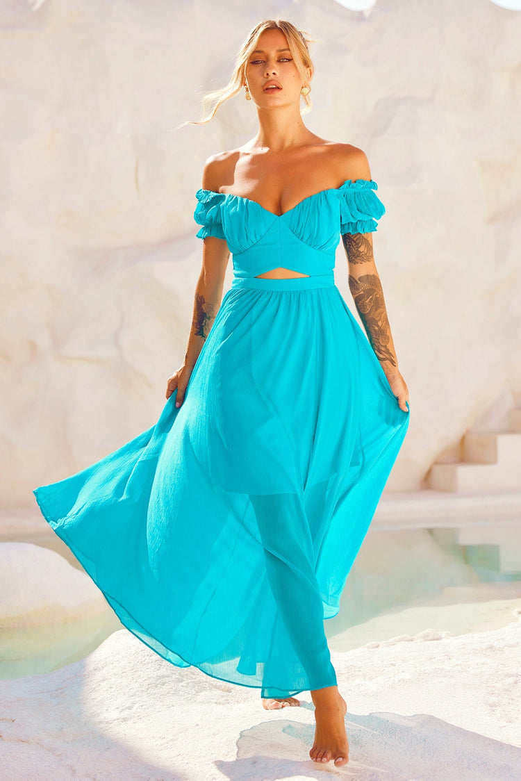 Perfect Storm Maxi Dress - Aqua DRESSES Sage and Paije