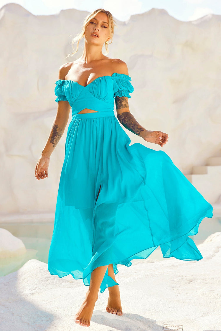 Perfect Storm Maxi Dress - Aqua DRESSES Sage and Paije