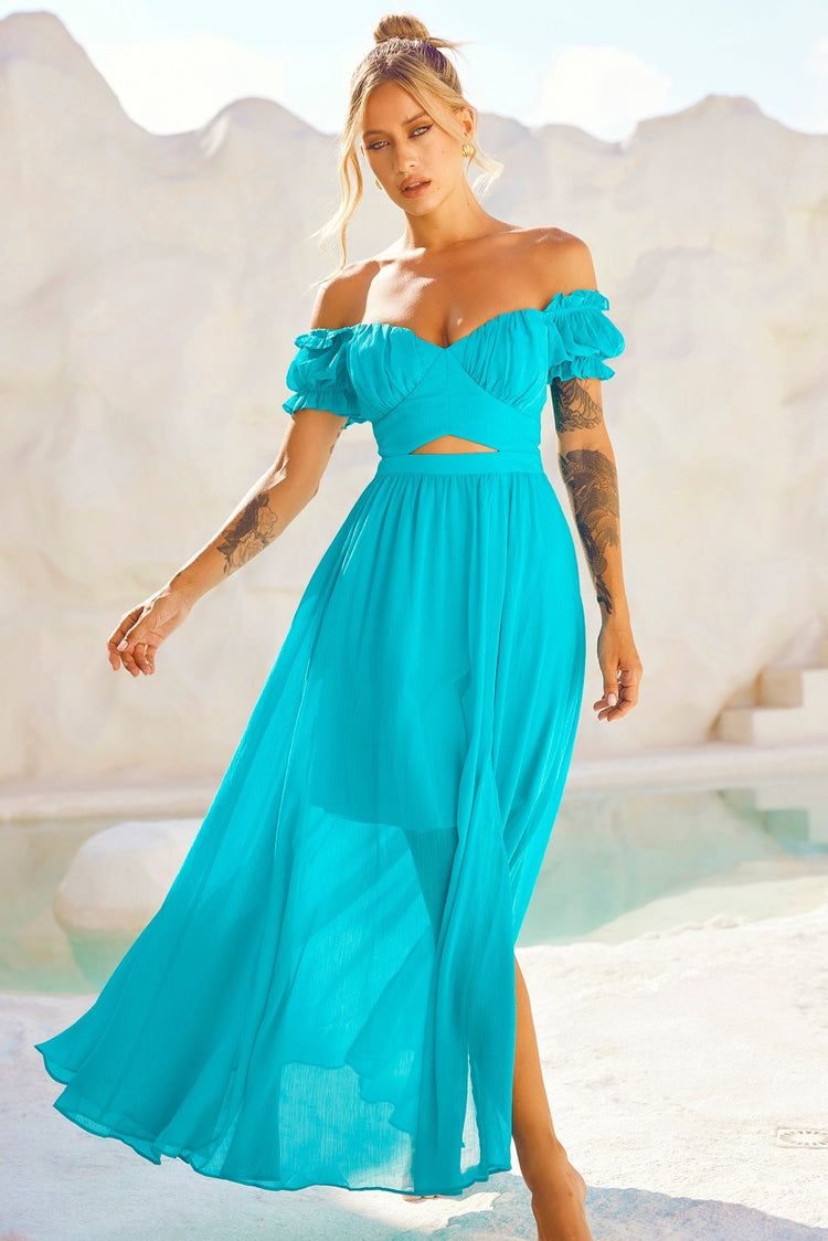 Perfect Storm Maxi Dress - Aqua DRESSES Sage and Paije