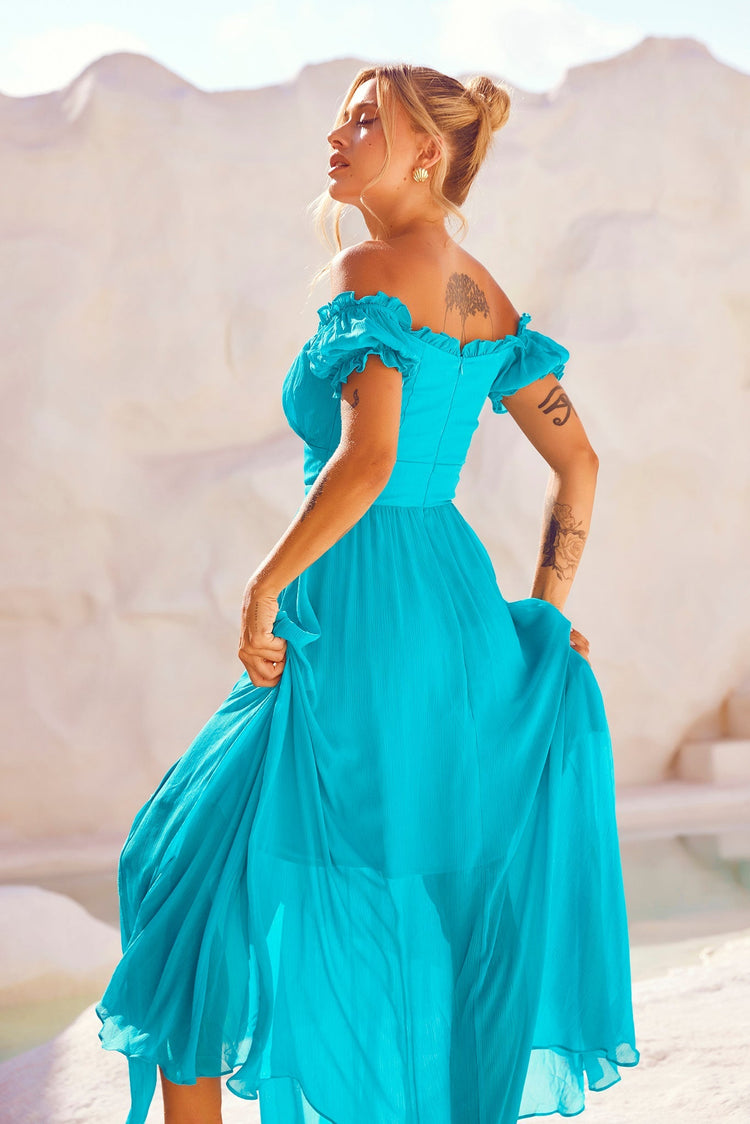 Perfect Storm Maxi Dress - Aqua DRESSES Sage and Paije