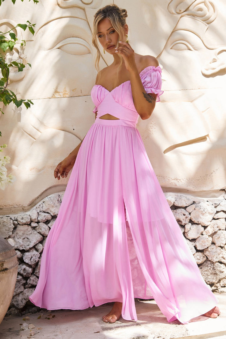 Perfect Storm Maxi Dress Pink DRESSES Sage and Paije