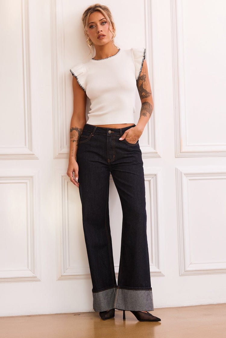 Maggy Knit Top - White TOPS Sage and Paije