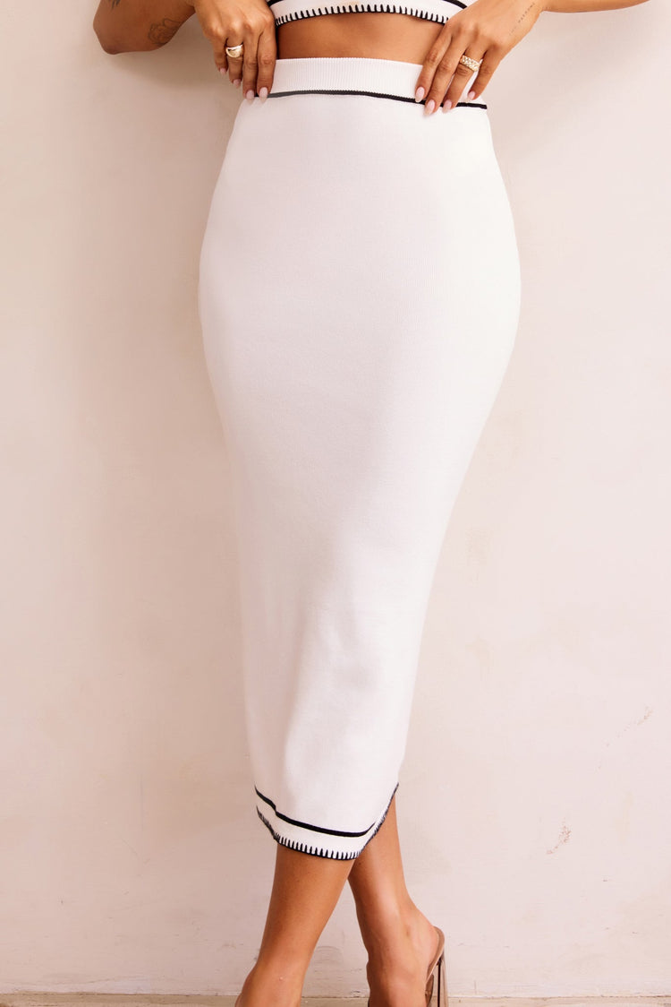 Rada Knit Midi Skirt - White BOTTOMS Sage and Paije